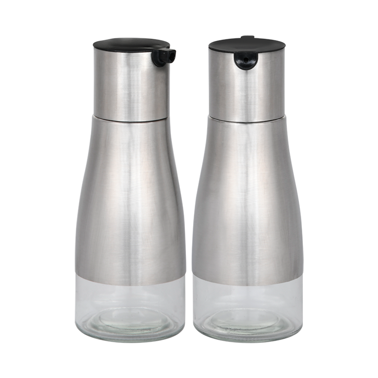 Essig- und Ölspender 2er Set, silber