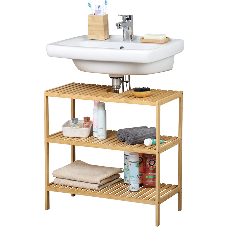Waschbeckenunterschrank, Bambus, FSC