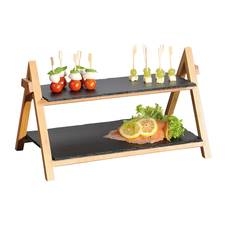 Schiefer Etagere, 2-stckig