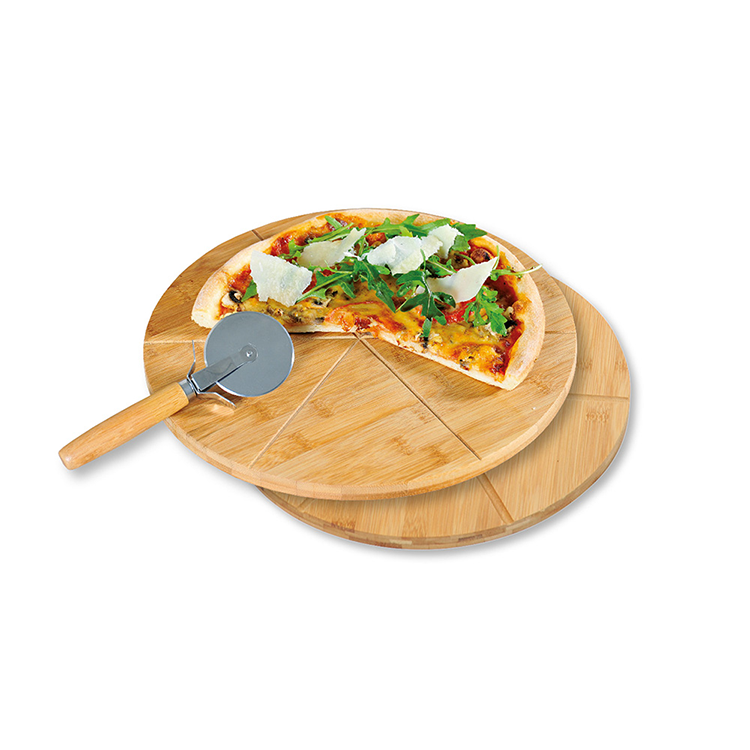 Pizza-Teller, 2er Set, mit Schneider