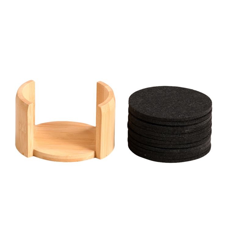 Untersetzer, 12er Pack, Filz, Bambus, FS